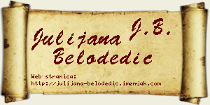 Julijana Belodedić vizit kartica